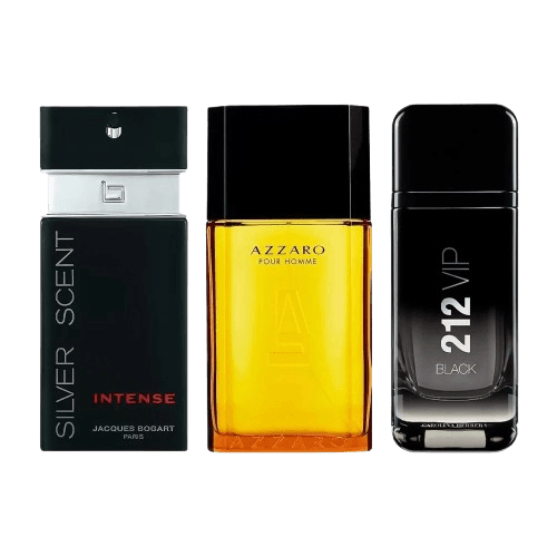 3-Piece Men's Fragrance Set: Azzaro, 212 Black & Silver Scent Thumbnail 1