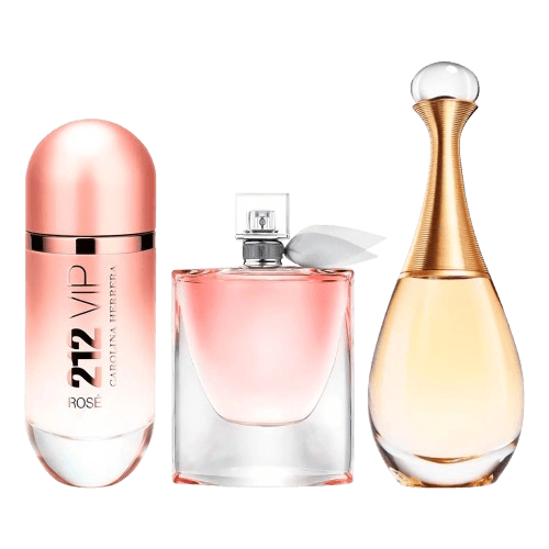 3-Piece Women's Fragrance Set: Miss 212, La Vie Est Belle & J'adore Thumbnail 1