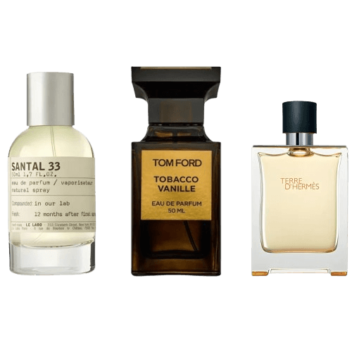 3-Piece Women's Fragrance Set: Le Labo Santal 33, Tom Ford Tobacco Vanille, Terre d’Hermès Principal